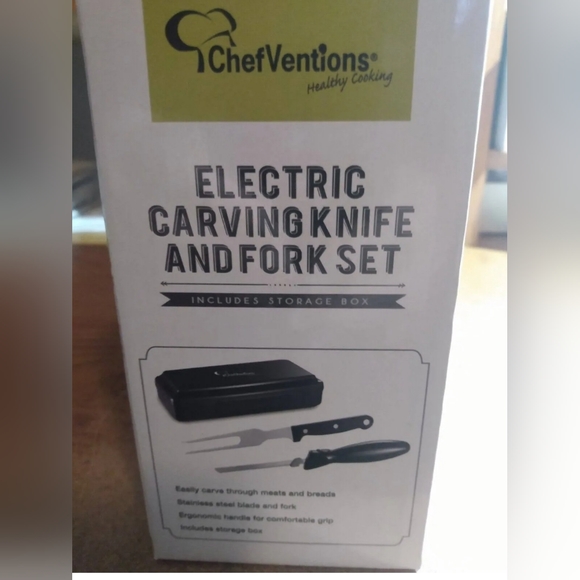 Electric Carving Knife & Fork Set with storage box, NEW - Picture 4 of 6